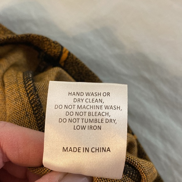 NWT Hutch ModCloth Palm Tree Faux Wrap Knit Sundress Navy and Tan Size Small - Picture 5 of 10